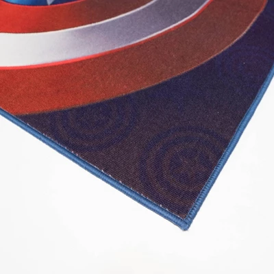 Marvel Captain America Shield 54"x78" Area Rug Blue 2 Marvel Captain America Shield 54"x78" Area Rug Blue - Image 2