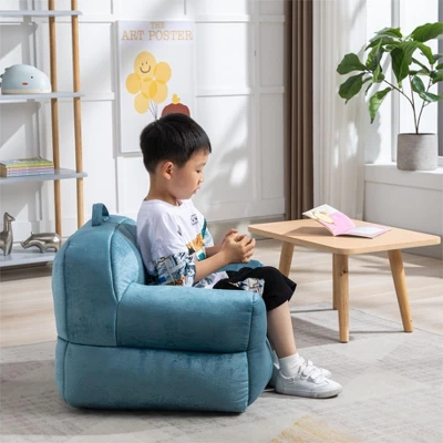 Arlo Kids Bean Bag Chairs,25.6" Velvet Fabric Memory Foam Small Bean Bag Chair For Kids -Maison Boucle 3 Arlo Kids Bean Bag Chairs,25.6" Velvet Fabric Memory Foam Small Bean Bag Chair For Kids -Maison Boucle - Image 3