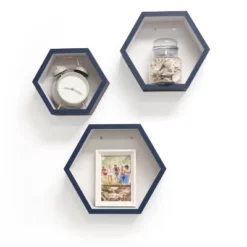 8" X 10" X 12" Set Of 3 Hexagon Shelves For Kids' Room - InPlace -Children Household Series GUEST fcce3681 4fcf 4789 98f1 3500dbba66cb