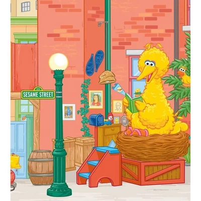 6'x10.5' Sesame Street Chair Rail Prepasted Mural Ultra Strippable - RoomMates 3 6'x10.5' Sesame Street Chair Rail Prepasted Mural Ultra Strippable - RoomMates - Image 3