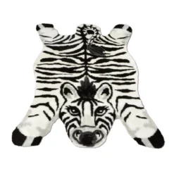 Walk On Me Faux Fur Super Soft Kids Zebra Rug Tufted With Non-slip Backing Area Rug -Children Household Series GUEST fd894ecf 8b64 4717 9998 c73b7f8535fe
