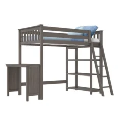 Max & Lily Twin High Loft Bed With Bookcase And Desk -Children Household Series GUEST fe0a6b43 925c 4ed2 933a bd66cd1686b9
