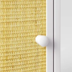 Rattan And Wood Bedside Kids' Table White - Pillowfort™ -Children Household Series GUEST fef8c302 87e3 4bef 800c 076600a0acbf