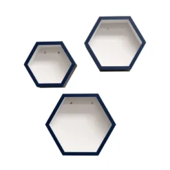 8" X 10" X 12" Set Of 3 Hexagon Shelves For Kids' Room - InPlace -Children Household Series GUEST ffd6b925 e70e 4303 8d63 78675ef0a395